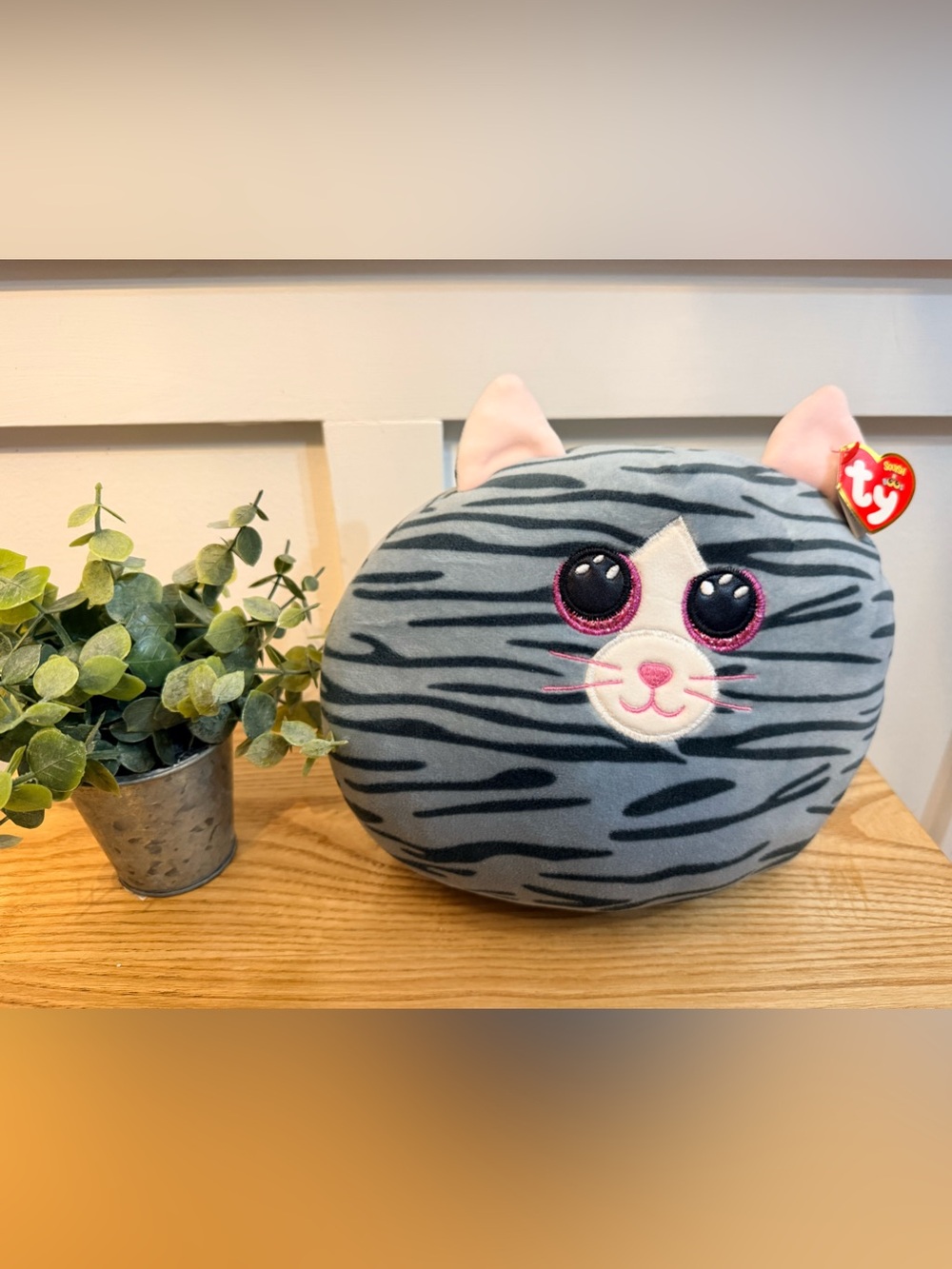🌿10/$25 • Ty Squish-a-Boos Kiki Grey Striped Cat